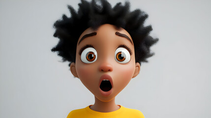 Sticker - A surprised animated character with wide eyes and an open mouth, expressing shock or amazement.