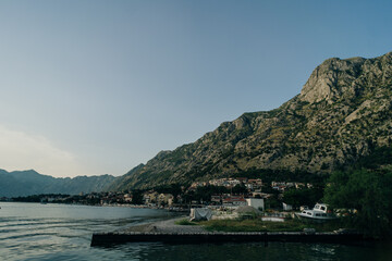 beautiful mediterranean landscape - town perast, kotor bay (boka kotorska), montenegro - may 2 2024