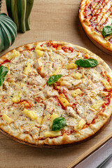 Poster - Italian pizza with cheese and vegetables