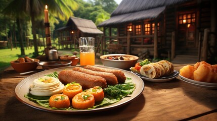 Poster - breakfast in the restaurant