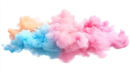Canvas Print - a colorful cloud of smoke with pink, blue, and orange swirls