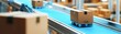 © Chanoknan - Packages move along a conveyor belt in a warehouse, showcasing efficient logistics and modern shipping processes.