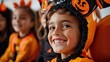 © K-MookPan - Close-up, children in futuristic costumes enjoying Halloween night.