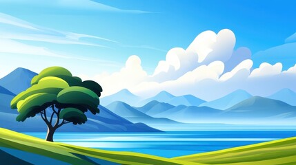 Sticker - Experience a serene morning with this stunning aerial island view, perfect for your device wallpaper.