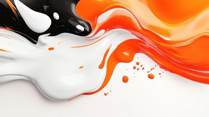 Poster - Stunning blend of colors in a fluid art design, perfect for adding a modern touch to any space.