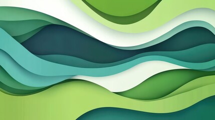 Canvas Print - A vibrant abstract green wave design, perfect for modern projects that need a fresh, animated touch.