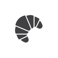 Poster - Crescent shaped croissant vector icon