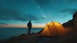 © pamungkas - Serene Night Camping. Adventure and Wonder concept