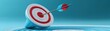 © Chanoknan - A vibrant target with an arrow hitting the bullseye, symbolizing precision, achievement, and goal setting in a dynamic environment.