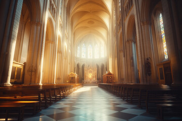 Canvas Print - Cathedral interior