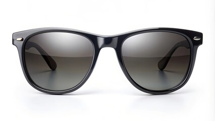 Classic black sunglasses front view, isolated, sunglasses, black, front view, eyewear, fashion, accessory, stylish, classic