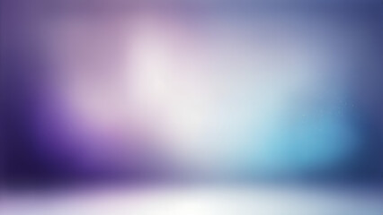 Wall Mural - White blue purple blurred abstract gradient on grainy background