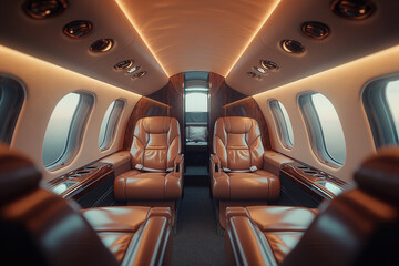 Wall Mural - Private jet interior