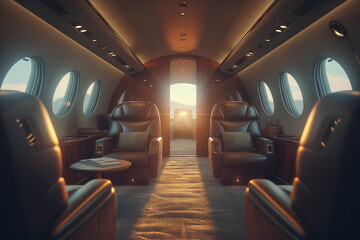 Wall Mural - Private plane interior