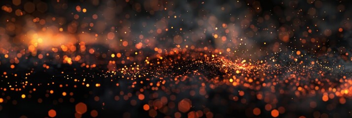 Wall Mural - a mesmerizing and captivating abstract background that features glowing particles alongside ethereal