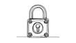 © Ibrahim - lock one line drawing vector