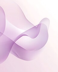 Poster - Soft Lilac Gradient with Abstract White Shape Background