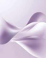 Poster - Soft Lilac Gradient with Abstract White Shape Background
