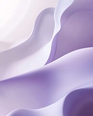 Poster - Soft Lilac Gradient with Elegant White Abstract Shape