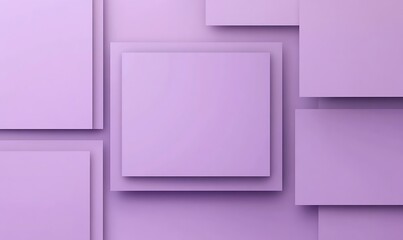 Poster - Modern Lilac Background with Small Corner Square Illustration