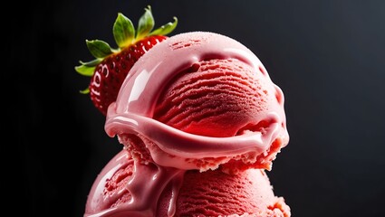 Wall Mural - strawberry ice cream