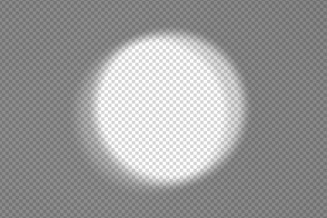 Wall Mural - shadow overlay spotlight effect isolated on a transparent background.