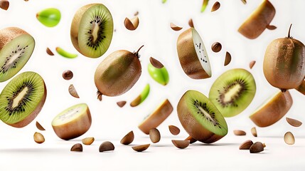 Canvas Print - Kiwi Fruit Explosion: A Fresh and Vibrant Display