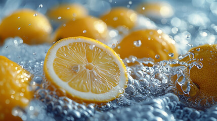 Canvas Print - Refreshing citrus fruits: summer close-up