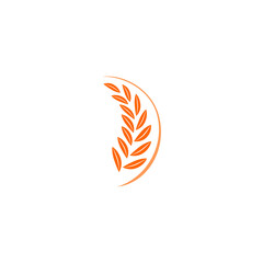 Poster - Wheat simple icon isolated on transparent background