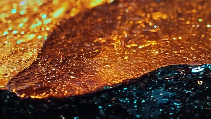 Wall Mural - Macro view of droplets on a colorful surface during a rainy afternoon