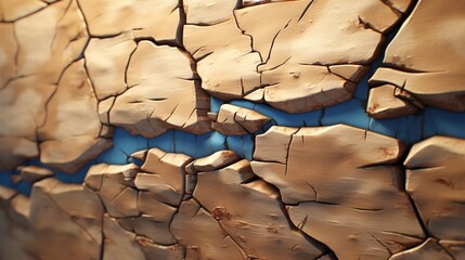 Canvas Print - dry cracked earth