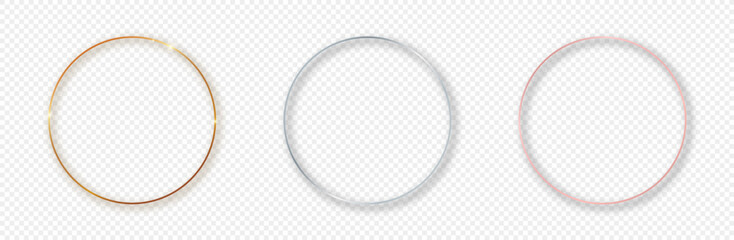 Wall Mural - set of three circle frames