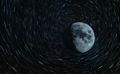 Wall Mural - beautiful cosmic scene illustrated in 3d. high quality digital space art in 5k - realistic visuals