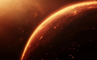 Wall Mural - illustration of planets in deep space. high quality digital art in 5k - true to life.