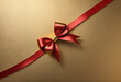 © anmitsu - Red bow ribbon (gold background)　赤色の蝶結びのリボン(金色の背景)