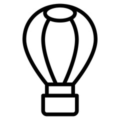 Sticker - hot air balloon outline icon