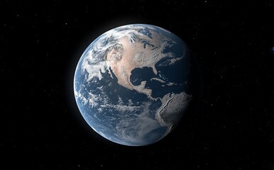 Wall Mural - detailed 3d illustration of planet earth in 5k resolution - ultra realistic in its appearance.