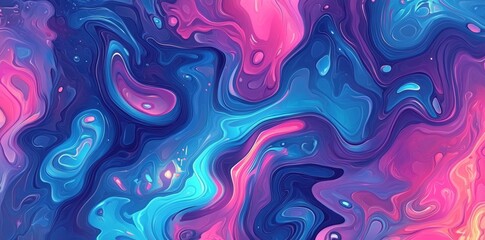 Wall Mural - Abstract color swirl motion. Can be used as wallpaper, background graphic or texture. Graphic illustration with pastel purple, pastel violet, and royal blue colors.