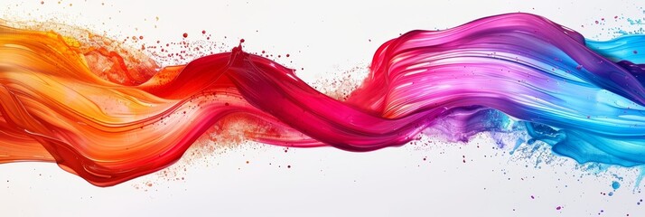 Wall Mural - A stunning and vibrant display of colorful waves seamlessly blending together, evoking creativity and energy