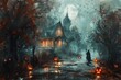 © Muhammad Hammad Zia - Halloween house abstract background