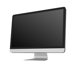 Wall Mural - computer with black screen mockup transparent png