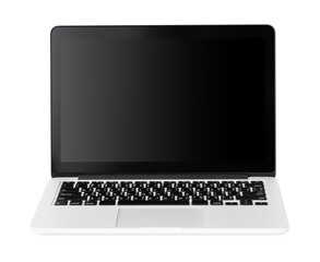 Wall Mural - notebook with black screen mockup transparent png