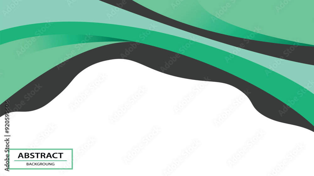 Green and black wave abstract background. Stock Vector | Adobe Stock