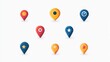 © Yulia - Colorful Map Location Markers Set in Flat Design on a White Background