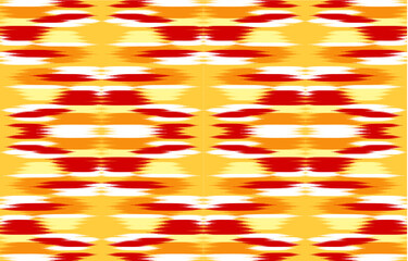 Wall Mural - Design Textile ikat wave abstract geometric ikat, design ikat vector for background, wallpaper, carpet, wrapping, fabric, textile fashion wearing.