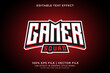 © Wahyu - 3D E-sport Text effect editable vector. Gaming squad logo text effect