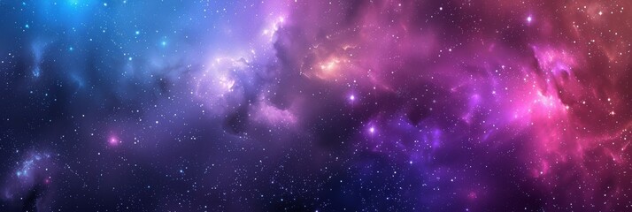 Wall Mural - A stunning and vibrant cosmic nebula showcasing a beautiful blend of colors within the deep universe beyond