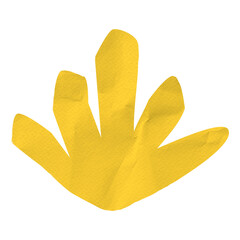 Poster - PNG yellow leaf, paper craft clipart, transparent background