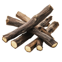 PNG Natural licorice root sticks on white background