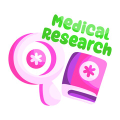 Wall Mural - An sticker design of medical research 

